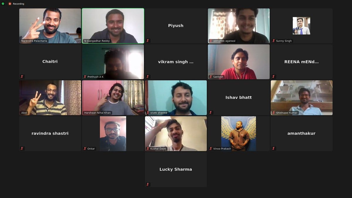 It's all about today's AltCampus Online Community Meetup 

It was really a great session with all our community people along with the alumni.

Thanks @kabir4691,@abid_rahim_,@klassynihal for joining us today.

@AltCampus #altcampus @HumansofAltC https://t.co/qTSa4gD2KF